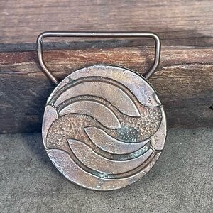 Solid Brass 70's Belt Buckle Star Buckle Brass & Pewter Company